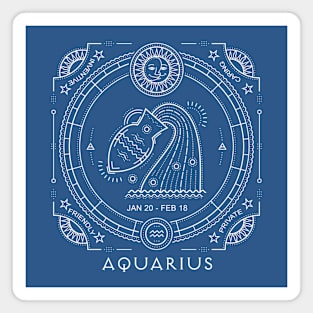 Aquarius Sun Sign Zodiac Horoscope Magnet